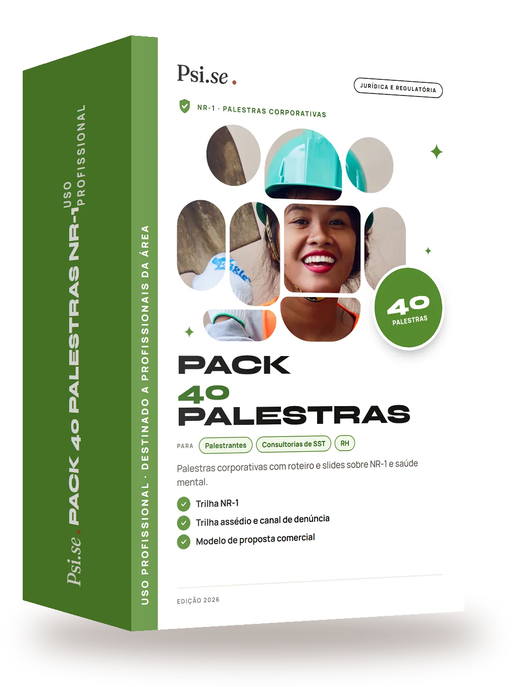 Mockup do Pack 40 Palestras